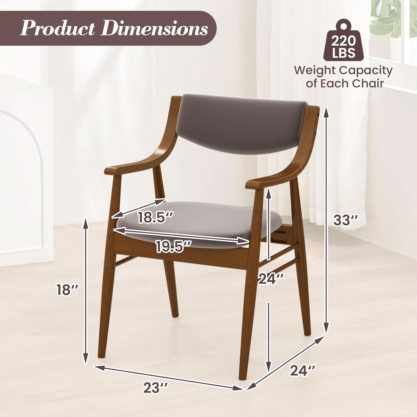 Wooden Velvet Upholstered Dining Chairs Rubberwood