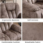 Light Brown ExtraWide Two Seat Manual Recliner Loveseat