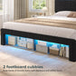 Queen Platform Bed Frame With Storage Drawers Black