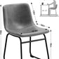 SlateGrey 18Inch Faux Leather Dining Chairs Set Of Two