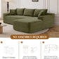 95 Inch Boneless Cloudlike Sectional Sofa MemoryFoam