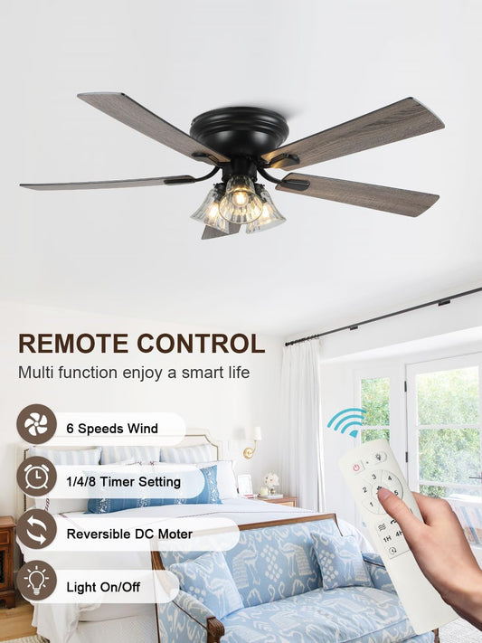 52-Inch Vintage Farmhouse Reversible Ceiling Fan