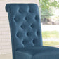 Blue Tufted Parsons Solid Wood Dining Chairs Set Of 2