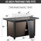 8 Piece Patio Set With 50000 BTU Propane Fire Pit Table