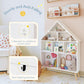 White Wooden Dollhouse Bookcase With 4Tier Storage