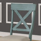 Prato Two-Tone Blue and Tan Wood Cross Back Dining Chairs, Set of 2