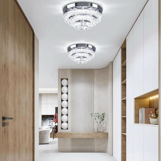 11.8 Inch Crystal Chandelier Ceiling Light 6500K LED-1
