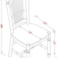 Dover Slat Back Dining Chairs Set Of 2 In Black And Cherry