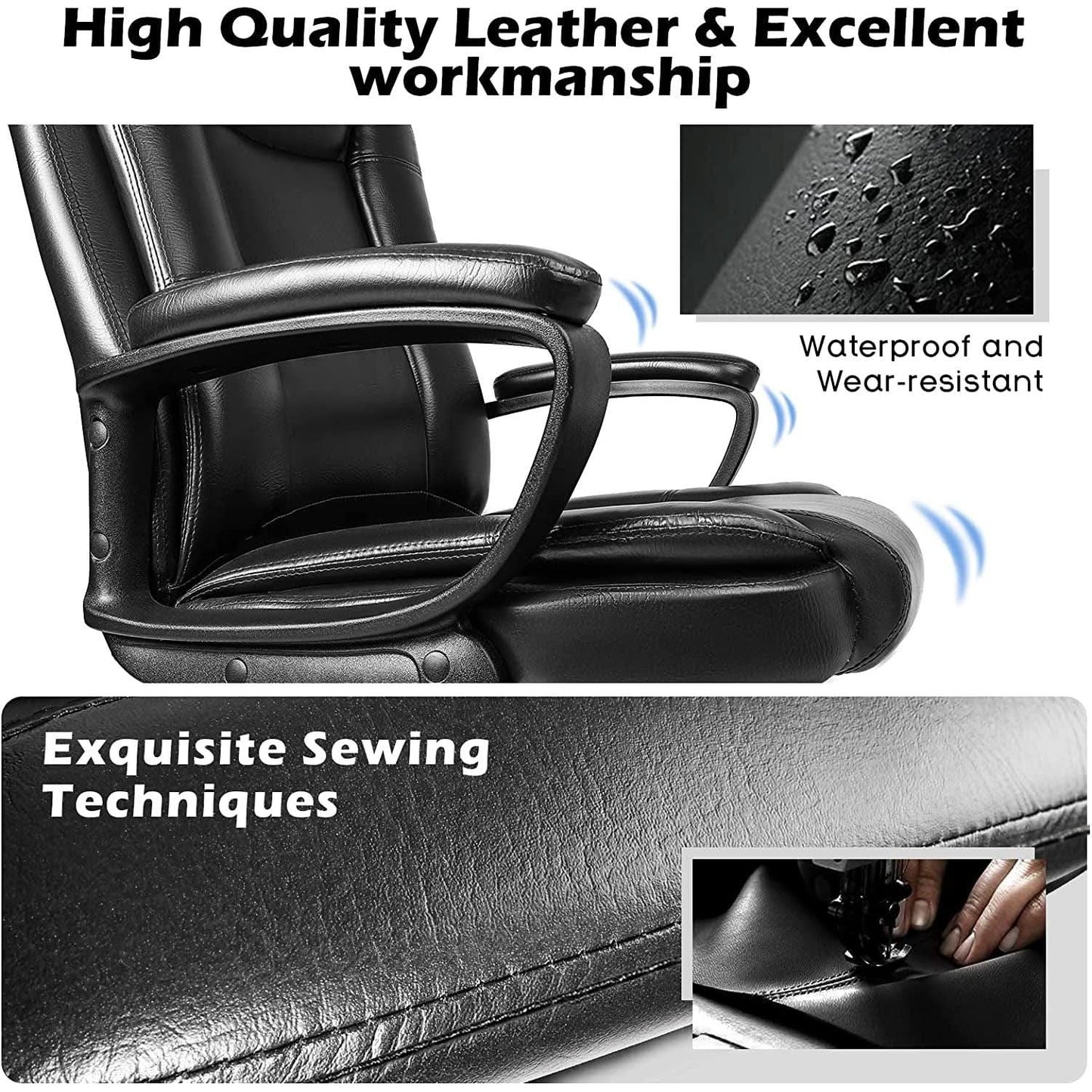 Ergonomic Executive Chair Lumbar Support Height Adjustable-4