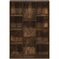 Luder 11-Cube Amber Pine Bookcase For Living Room Storage-4