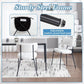 White Boucle Upholstered Dining Chairs Curved Back