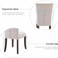 Beige Upholstered Dining Chairs Featuring High Back