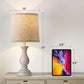 Rustic Farmhouse TwentyTwoInch Table Lamps Linen Shades