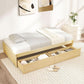 Twin Platform Bed Frame Featuring Integrated Drawers