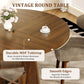 Contemporary Solid Wood 47 Inch Round Dining Table For Six