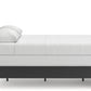 Full Panel Bed Frame With Headboard TwoToneTexturedFinish