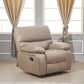 Taupe Microfiber Reclining Sofa Set for Living Room