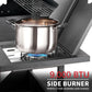 Four Burner Propane Grill With Barbecue Side Burner