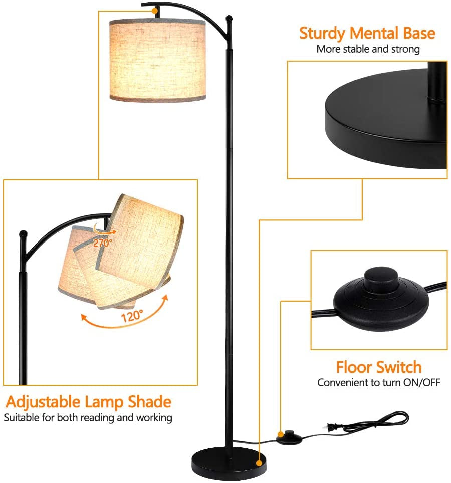 Contemporary Floor Lamp Featuring 3 Color Temperatures