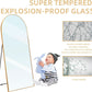 Arched Full Length Mirror 71x32 Inches Gold Aluminum Floor