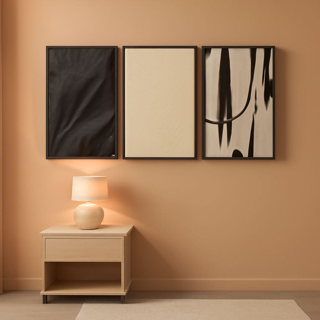 Monochrome Textured Abstract Wall Art Framed 24X36Inches