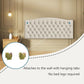 Tufted Linen Upholstered Headboard for Queen Full Beds