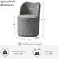 Gray Boucle Swivel Dining Chair ThreeSixty Rotation