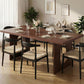 Walnut 71 Inch Dining Table Seats Six To Eight Contemporary
