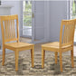 Premium Grade Oak Slat Back Dining Chairs Durable Finish