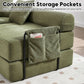 Olive Green Corduroy Premium Modular Sleeper SofaBed