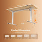 Electric Standing Desk 48x24 Inches Adjustable White