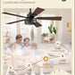 42 Inch Rustic Black Farmhouse Ceiling Fans Remote Control