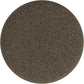 Dark Brown Boucle Round Ottoman Footrest Upholstered