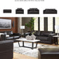 Contemporary Black Cushioned Rectangular Ottoman Finish