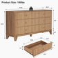 Multifunctional Fluted Storage Dresser 54 Inch Wide