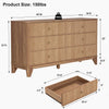 Multifunctional Fluted Storage Dresser 54 Inch Wide