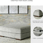Oversized Tufted Upholstered Ottoman With Light Gray