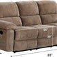 Khaki Ultrafabric Cloudlike Recliner Sofa With Console