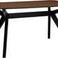 Arley Modern Dining Table For 4 Walnut Brown Solid Wood