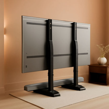 Tabletop TV Stand Black Height Adjustable Universal