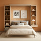 Queen Murphy Bed Cabinet Grey Space-Saving Solution