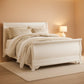 Queen White Louis Philippe Sleigh Bed Frame With Slats