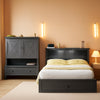 Gray Murphy Cabinet Bed Queen Multi Functional Mattress