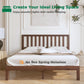 Antique Espresso Malaysian Oak Queen Platform Bed Frame