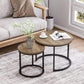 Nesting Coffee Tables 2 23.6 Round Woodgrain Finish