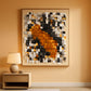 Orange White Mosaic Wall Art Dimensions 27.6x39.4in