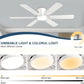 56Inch White Flush Mount Ceiling Fan Remote Control