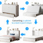 Queen Murphy Bed Featuring Mattress Included White-3