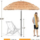 Large Outdoor Protective Thatch Tiki Umbrella Tilt