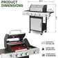 Stainless Porcelain Enamel Propane Grill With Side Burner